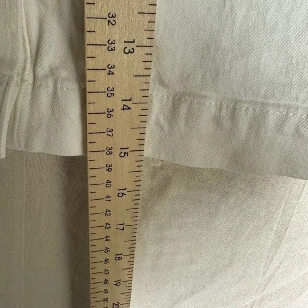 Madewell Stretch Denim A-Line Button Front Mini Skirt in Tile White Size 2 - Picture 10 of 10